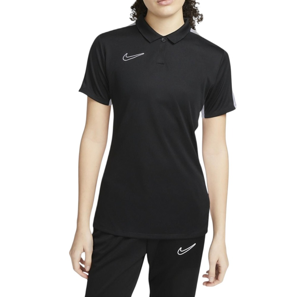 Nike Dri-Fit Academy 23 Polo Shirt Womens XL Black Soccer Tennis Golf NEW